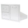 SUMMERSET 33" 2-Drawer & Vented LP Tank Pullout Drawer Combo - Image 4