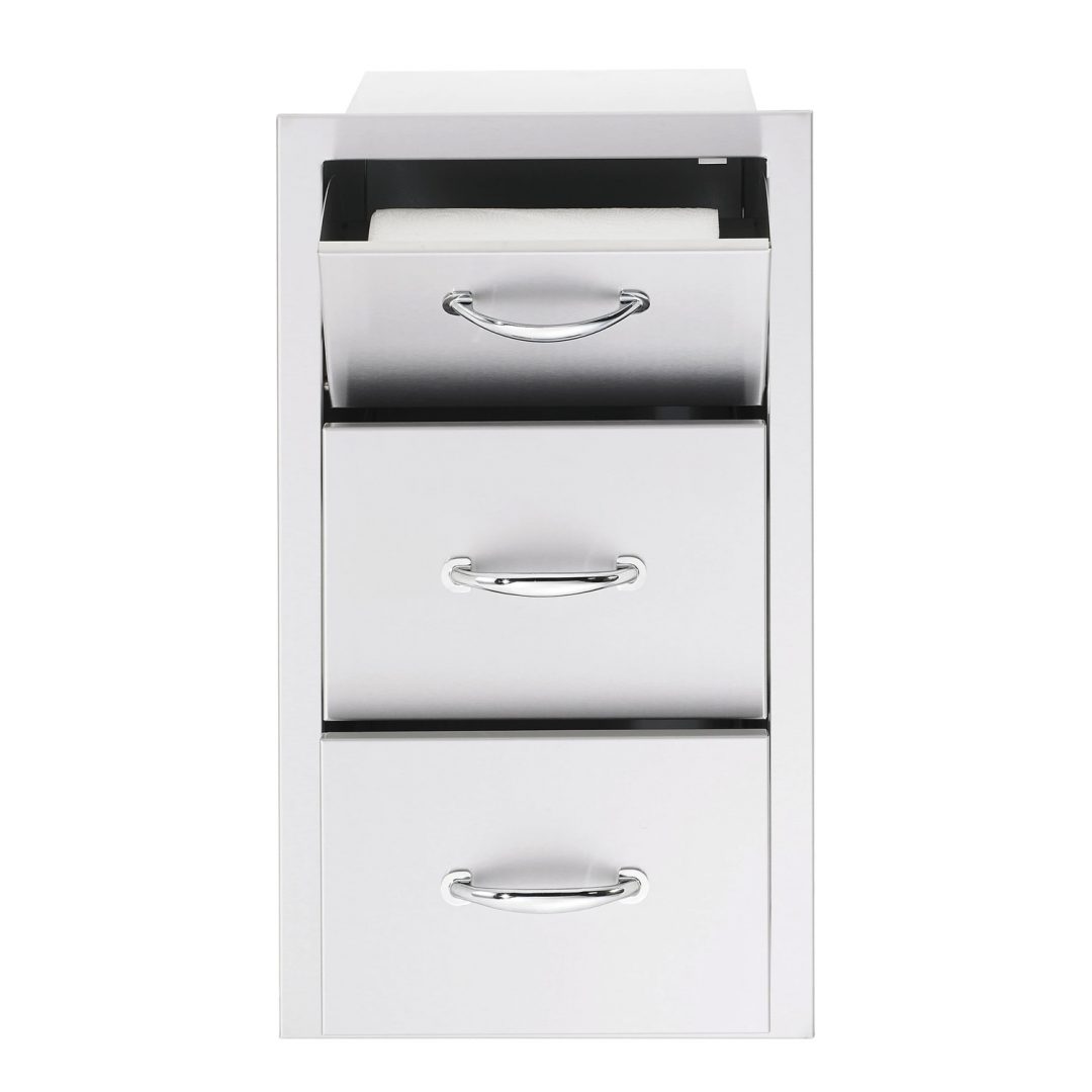 SUMMERSET 17" Vertical 2-Drawer & Paper Towel Holder Combo