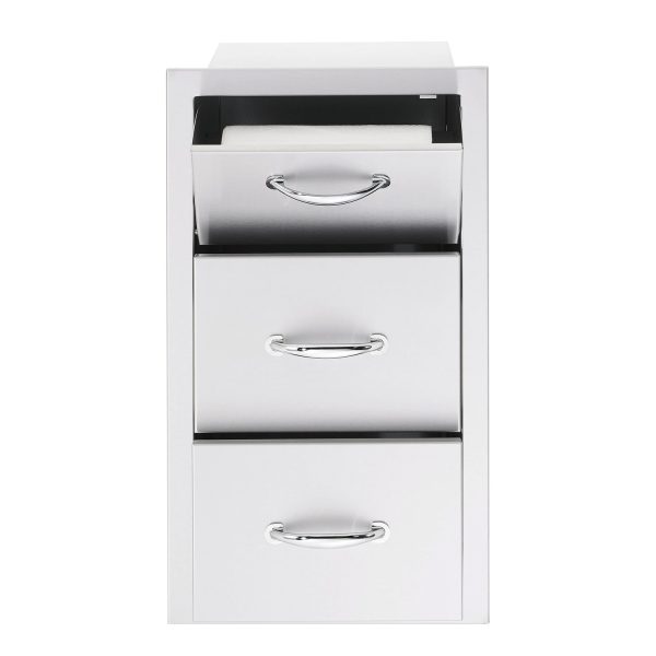 SUMMERSET 17" Vertical 2-Drawer & Paper Towel Holder Combo