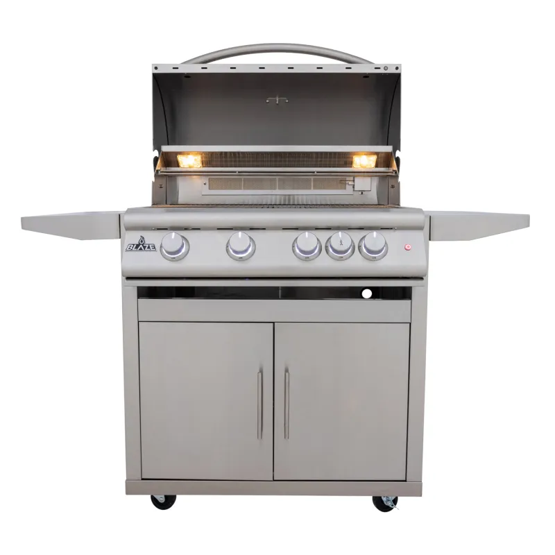 Blaze LTE+ 32-Inch 4-Burner Built-In Natural Gas/ Propane Gas Grill w/ Lift-Assist Hood & Rear Infrared Burner - BLZ-4LTE3-NG/LP - Image 2
