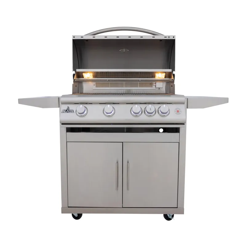 Blaze LTE+ Marine Grade 32-in 4-Burner Built-In Propane Gas / Natural Gas w/ Lift-Assist Hood & Rear Infrared Burner - Image 3