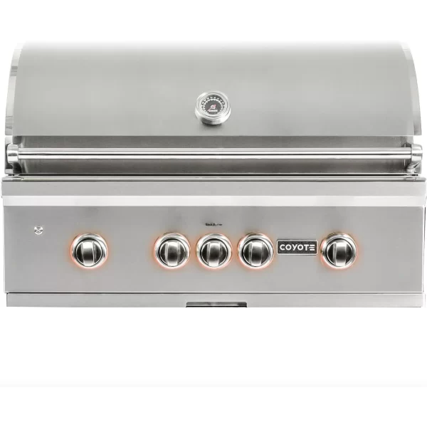 Coyote S-Series 36-Inch 4-Burner Built-In Propane Gas Grill With RapidSear Infrared Burner & Rotisserie - C2SL36LP