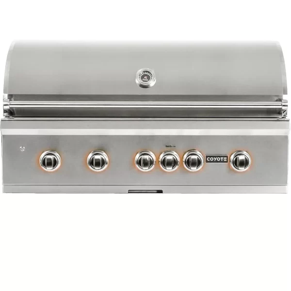 Coyote S-Series 42-Inch 5-Burner Built-In Propane Gas Grill With RapidSear Infrared Burner & Rotisserie - C2SL42LP