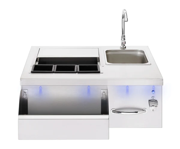 TrueFlame 30" Beverage & Prep Station with LED Lights TF-BC-30L