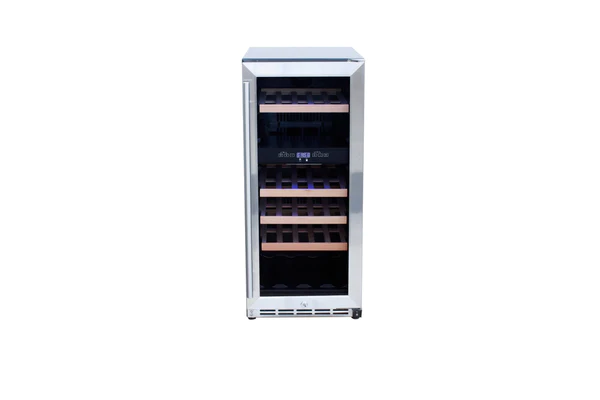 TrueFlame 15" Outdoor Rated Dual Zone Wine Cooler TF-RFR-15WD