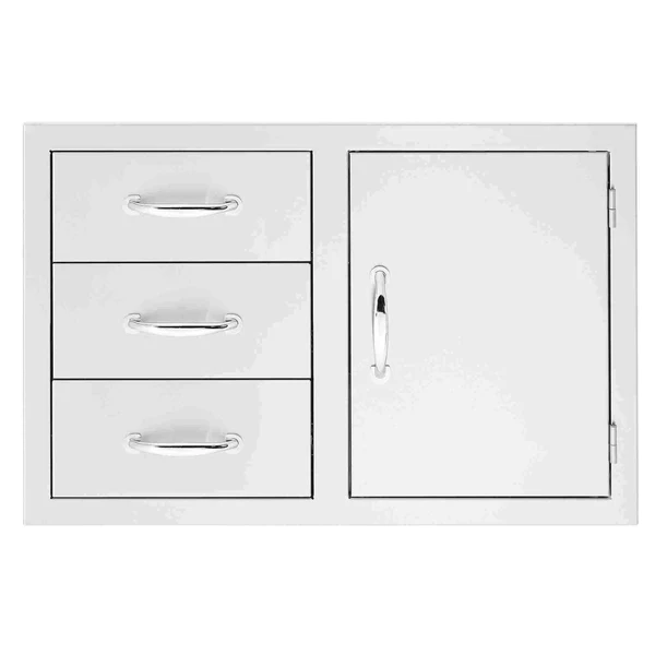 TrueFlame 33" 3-Drawer & Access Door Combo TF-DC3-33